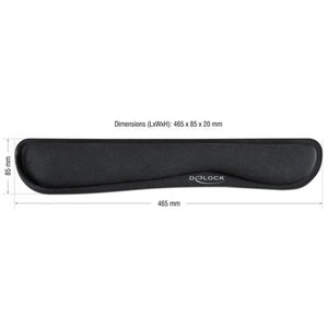Delock wrist rest for keybord laptop polssteun (zwart)