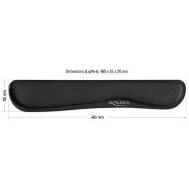 Delock wrist rest for keybord laptop polssteun (zwart)