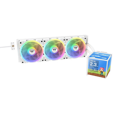 Thermaltake minecube 360 ultra argb sync aio liquid cooler - snow edition waterkoeling (wit)