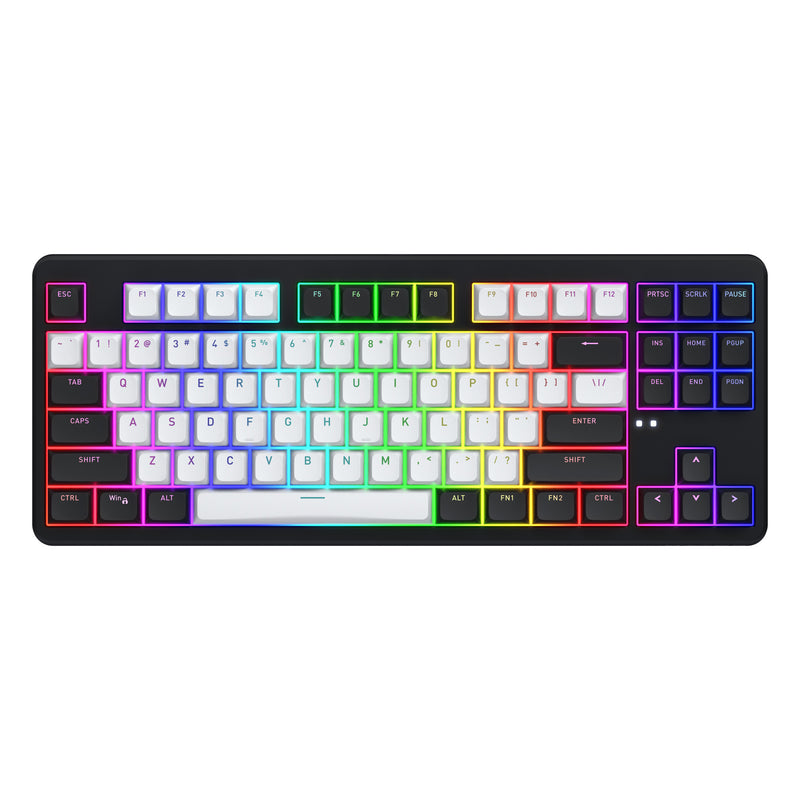Chargez l'image dans la visionneuse de la galerie, Hator rockfall 3 tkl wireless rgb mechanisch gaming toetsenbord (zwart, us lay-out (qwerty), 80% (tkl), rgb, pbt keycaps, hotswap, 2.4 ghz bluetooth usb-c)
