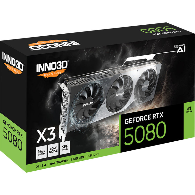 ギャラリービューアに画像をロードする, Inno3d geforce rtx 5080 x3 grafische kaart (dlss 4, 3x displayport, 1x hdmi 2.1)
