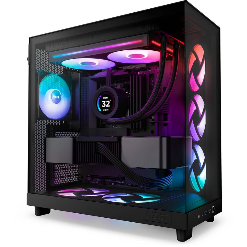 Load image into Gallery viewer, Nzxt f280 rgb core case fans (zwart, 2 stuks, 280 x 140 x 26 mm)
