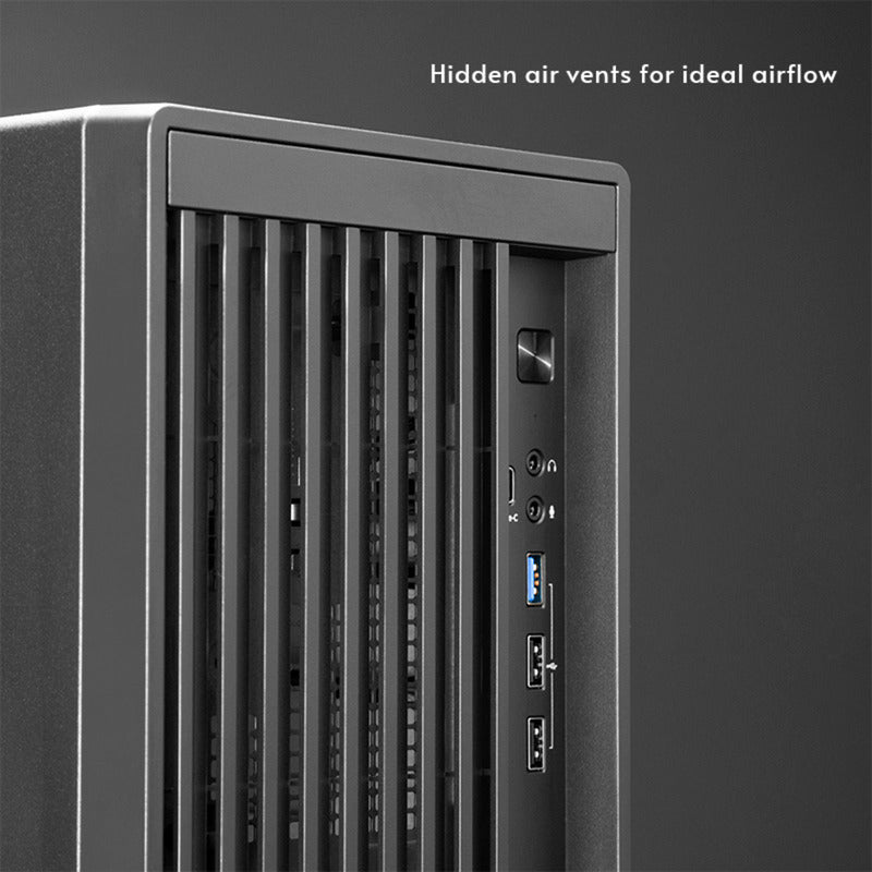 Load image into Gallery viewer, Chieftec uni bs-20b-op mini tower behuizing (zwart | 3x usb-a | 1x usb-c)
