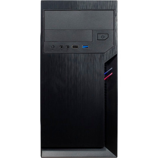 Inter-tech it-6502 romea mini tower behuizing (zwart | 2x usb-a)