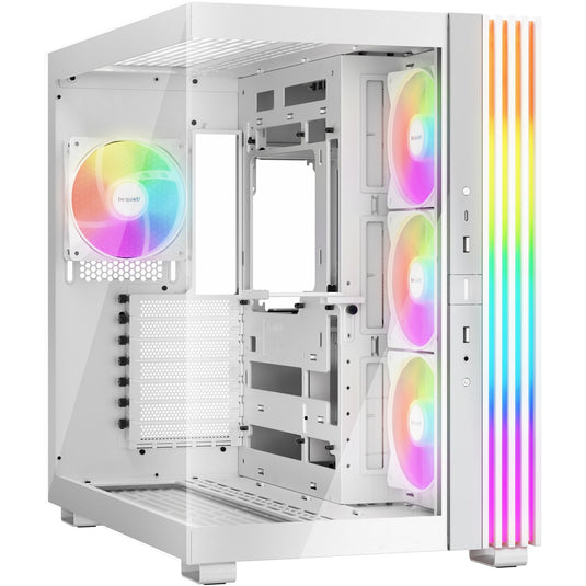 Be quiet! light base 600 lx midi tower behuizing (wit | 2x usb-a | 1x usb-c | rgb | tempered glass)