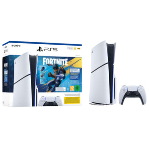 Sony playstation 5 (slim) - 1 tb - fortnite flowering chaos bundel spelconsole (wit zwart)