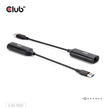 Club 3d usb-a naar rj45 ethernet 5gbps adapter (zwart)