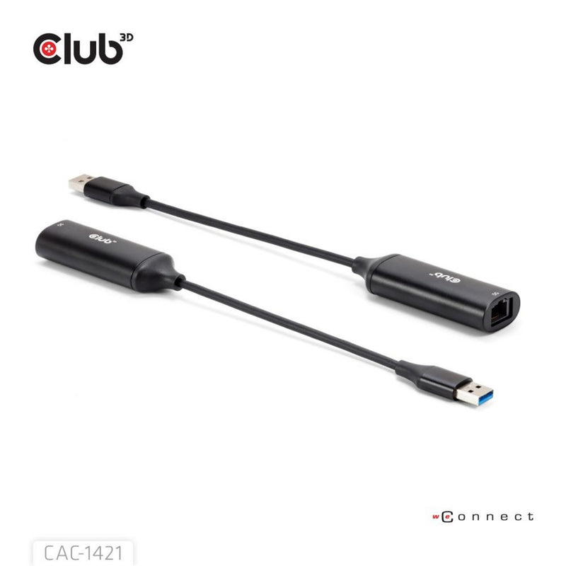 ギャラリービューアに画像をロードする, Club 3d usb-a naar rj45 ethernet 5gbps adapter (zwart)

