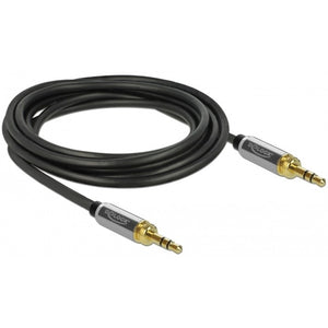 Delock stereokabel 3,5 mm 3 pin-stekker > 3,5 mm 3 pin-stekker (zwart, 3 meter)
