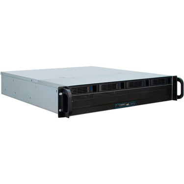 Inter-tech ipc 2u-2404l sata rack behuizing (zwart | 2x usb-a)