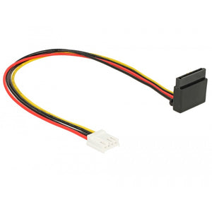 Delock 3,5 4-pin floppy (female) naar 15-pin sata (female) kabel (30 centimeter)