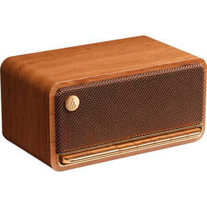 Edifier mp230 retro bluetooth speaker luidspreker (houtkleur, bluetooth, microsd, aux, usb-c)