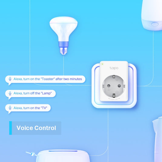 Tp-link tapo p100 mini smart wifi-stopcontact (2 pack) schakel stekkerdoos (wit, 2 stuks)