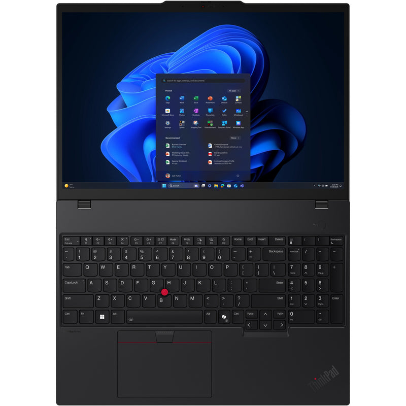 Load image into Gallery viewer, Lenovo thinkpad t16 gen 4 (21qe005bmh) 16 laptop (zwart | core ultra 5 225u | intel graphics | 16 gb | 512 gb ssd)

