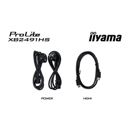 Iiyama prolite xb2491hs-b1 23.8 monitor (zwart, 120 hz, hdmi, displayport, audio)