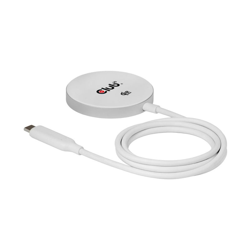 Afbeelding laden in galerijviewer, Club 3d cac-3026 qi2 25w draadloze oplader (wit, qi-gecertificeerd, magsafe-compatibel, magnetisch pad)
