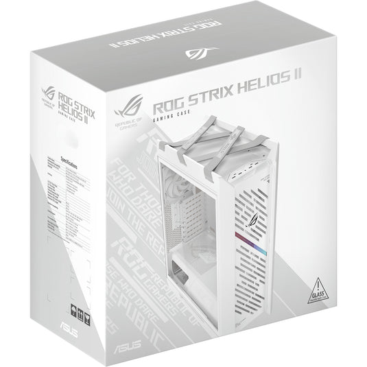 Asus rog strix helios ii gx601s midi tower behuizing (wit | 4x usb-a | 2x usb-c | rgb | tempered glass)