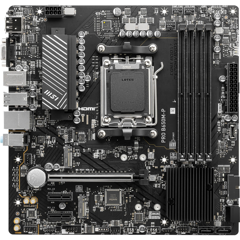 Load image into Gallery viewer, Msi pro b650m-p socket am5 moederbord (zwart, raid, 2.5 gb-lan, sound, µatx)
