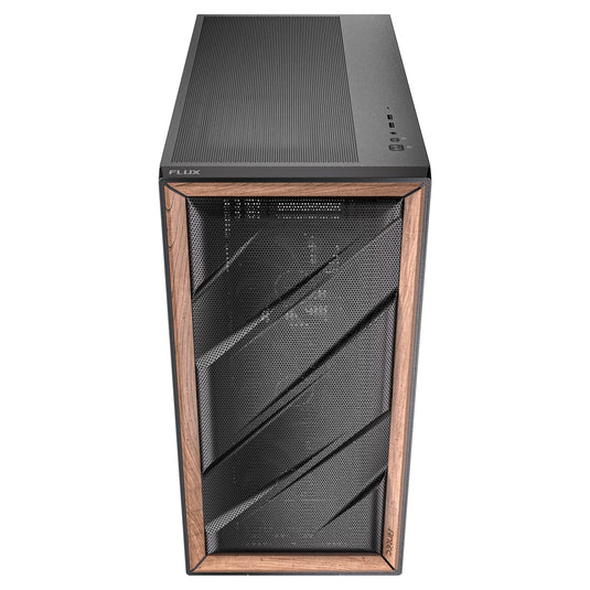 Antec flux midi tower behuizing (zwart | 2x usb-a | 1x usb-c | tempered glass)