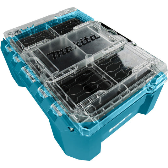 Makita maktrak organizer compact p-91067 gereedschapsbox (blauw zwart)
