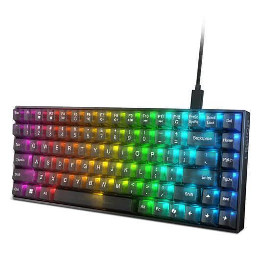 Lenovo legion k510 mini pro rgb mechanisch gaming toetsenbord (zwart, us lay-out (qwerty), 75%, brown switch, hot swap, usb)