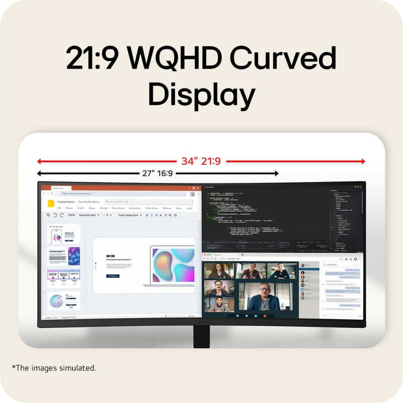 Afbeelding laden in galerijviewer, Lg ultrawide 34u601b-b 34 curved monitor (zwart, hdmi, displayport, amd freesync, 120 hz)
