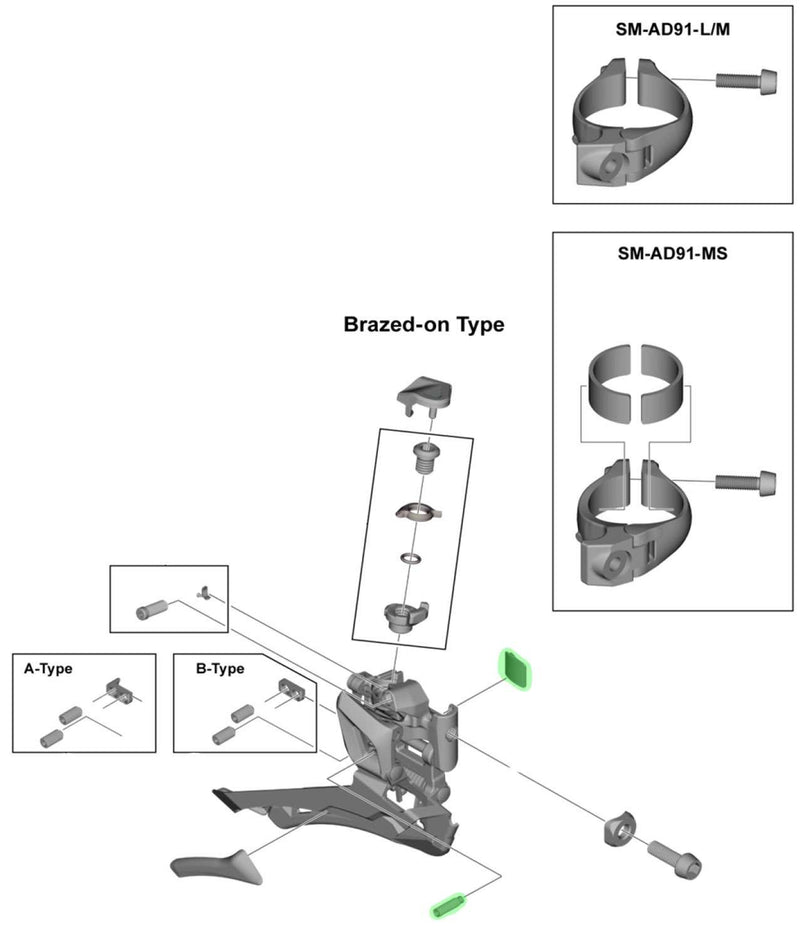 Load image into Gallery viewer, Shimano support screw plate for fd-r8000 fd-4700 front derailleur
