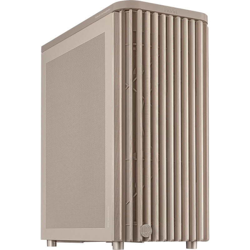 Load image into Gallery viewer, Asus proart pa401 wood edition - mesh panel midi tower behuizing (beige houtkleur | 2x usb-a | 1x usb-c)
