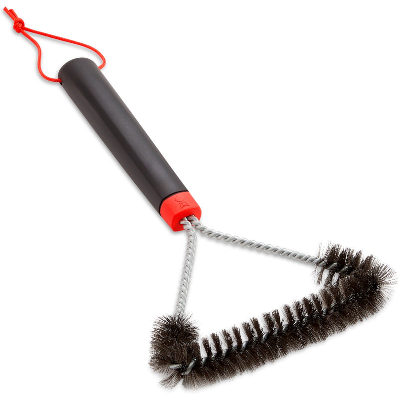 Load image into Gallery viewer, Weber driezijdige reinigingsborstel grillreinigingsborstel (zwart rood, 30 cm)
