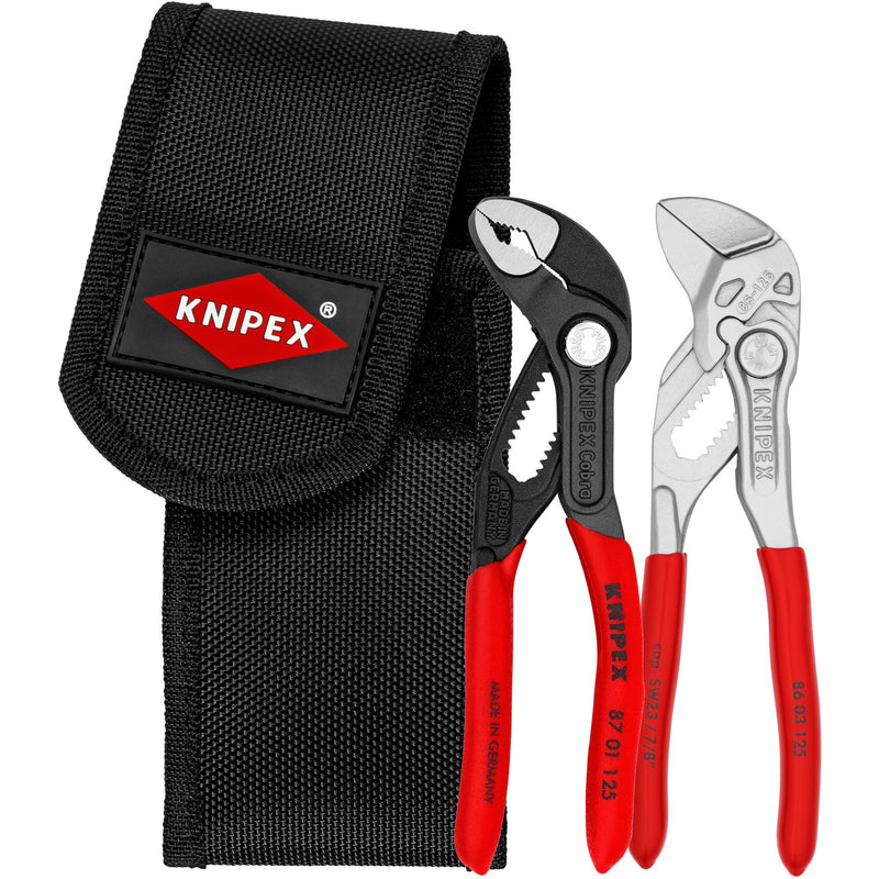 Load image into Gallery viewer, Knipex mini-tangenset in gereedschapsriem (rood zwart)
