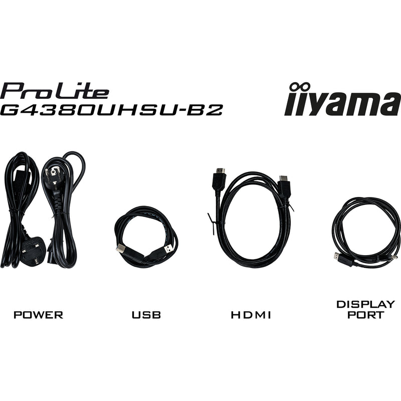 Afbeelding laden in galerijviewer, Iiyama g-master red eagle g4380uhsu-b2 42.5 4k uhd gaming monitor (zwart, 2x hdmi, 2x displayport, 4x usb-a, usb-b, 144 hz)
