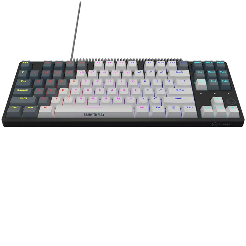Load image into Gallery viewer, Lorgar azar 514tkl rgb mechanisch gaming toetsenbord (wit, us lay-out (qwerty), logar dream, 80% (tkl), rgb)
