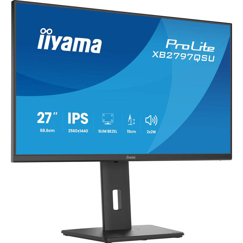 Load image into Gallery viewer, Iiyama prolite xb2797qsu-b1 27 monitor (zwart (mat), hdmi, displayport, usb, audio)
