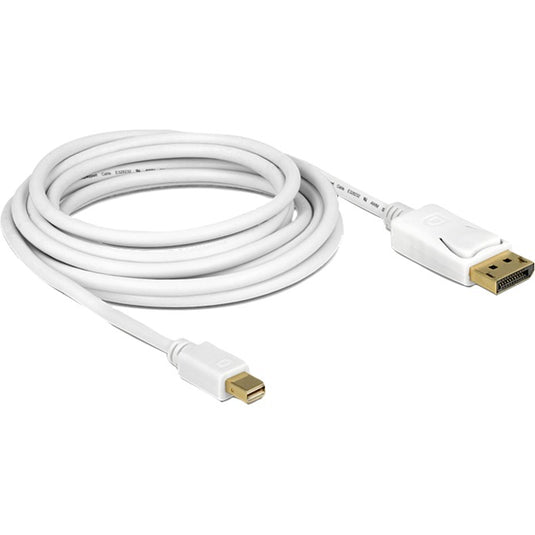 Delock mini-displayport naar displayport kabel (wit, 3 meter)