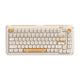 Iqunix zx75 sunset ponder wireless mechanical keyboard (lichtgeel, us lay-out (qwerty), gateron red, 75%, rgb leds, hot-swappable, double-shot pbt, 2.4ghz | bluetooth 5.1 | usb-c)