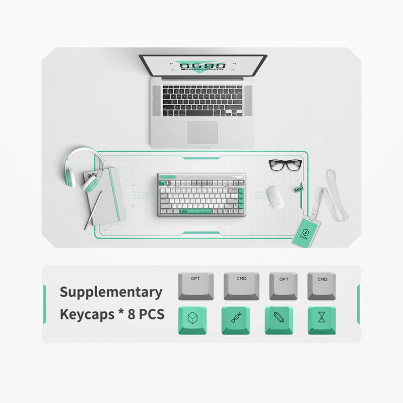 Load image into Gallery viewer, Iqunix og80 wormhole wireless mechanical keyboard, gaming toetsenbord (grijs groen, us lay-out, cherry mx red, rgb leds, 80% (tkl), hot-swappable, pbt, 2.4ghz | bluetooth 5.1 | usb-c)
