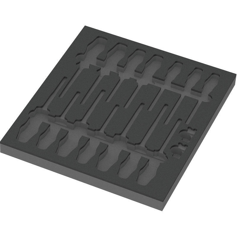 Load image into Gallery viewer, Wera 9811 schuimrubberen inzetstuk voor vde schroevendraaiers set 1, zonder gereedschap inlay (zwart grijs)

