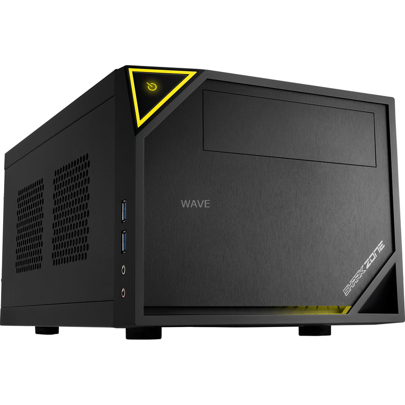 Load image into Gallery viewer, Sharkoon shark zone c10 mini tower behuizing (zwart | 2x usb-a)
