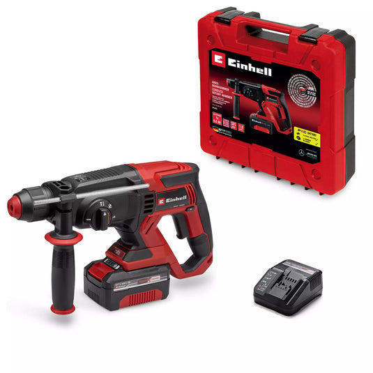 Einhell accu boorhamer te-hd 18 20 li (1x4,0ah) (rood zwart, incl. 1x 4.0 ah power x-change accu en lader)