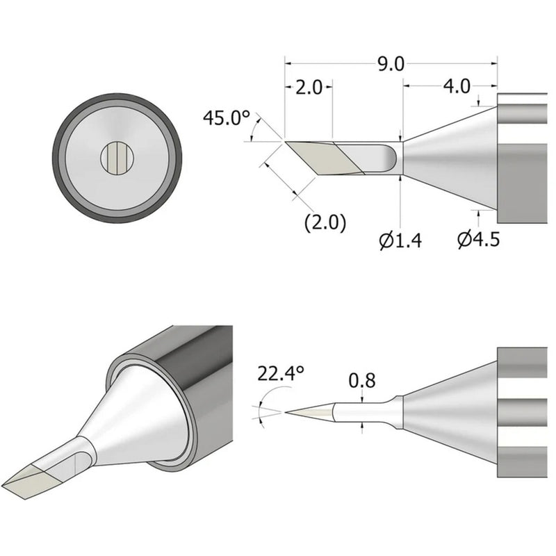 Chargez l'image dans la visionneuse de la galerie, Ifixit fixhub soldeerpunt, mesvormig, 1,4 mm soldeerbout (zilver)
