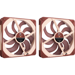 Noctua nf-a14x25 g2 pwm sx2-pp case fans (bruin, 2 stuks, 140 x 140 x 25 mm)