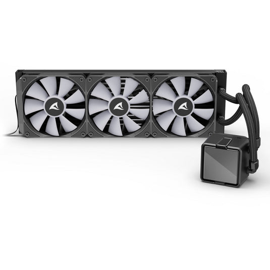 Sharkoon s100 argb waterkoeling (zwart, 4-pins pwm fan-connector)