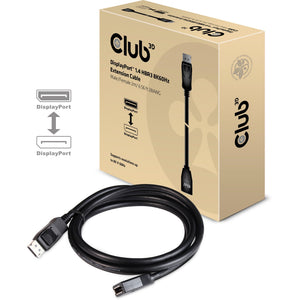 Club 3d displayport 1.4 hbr3 verlengkabel (zwart, 2 meter)