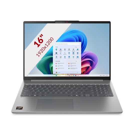 Lenovo ideapad slim 5 16akp10 (83hy008kmh) 16 copilot+ laptop (grijs | ryzen ai 7 350 | radeon 860m graphics | 16 gb | 512 gb ssd)