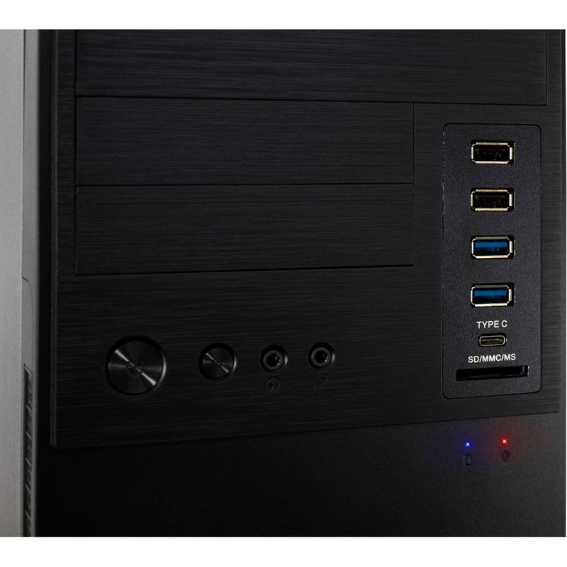 Load image into Gallery viewer, Inter-tech it-6865 midi tower behuizing (zwart | 4x usb-a | 1x usb-c)
