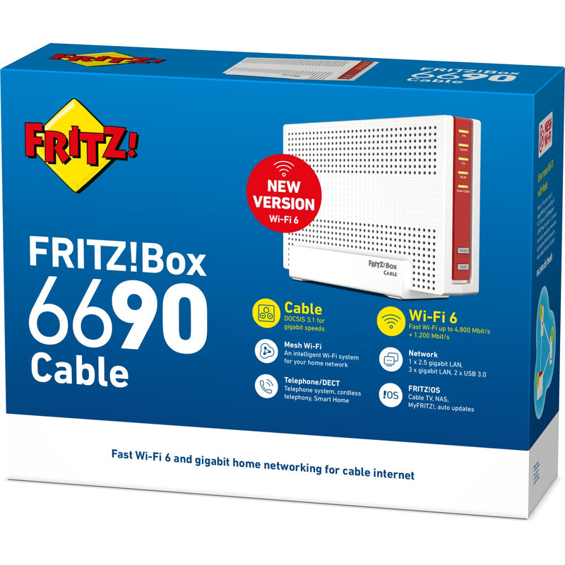 Load image into Gallery viewer, Fritz! box 6690 cable international router (wit rood)
