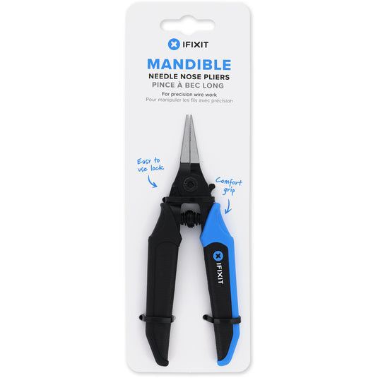 Ifixit mandible needle nose pliers grijptang (zwart blauw)