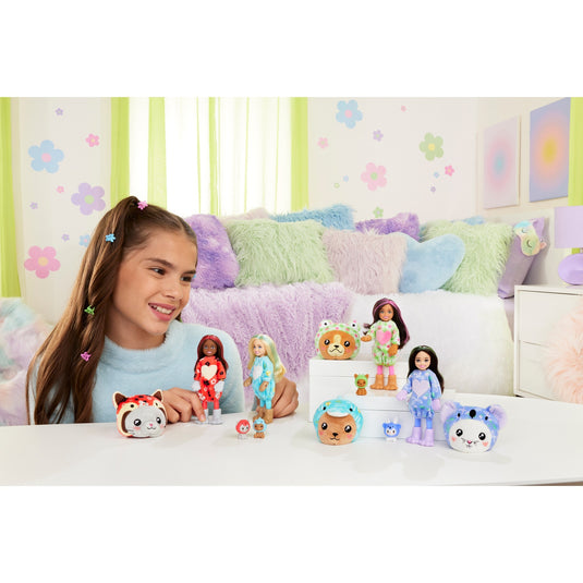 Barbie cutie reveal chelsea - costume cuties serie - kitty red panda pop