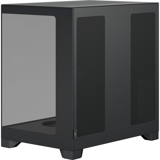Fractal design pop 2 vision midi tower behuizing (zwart | 1x usb-a | 1x usb-c | tempered glass)