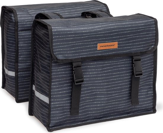 Load image into Gallery viewer, New Looxs Fiori Double Fietstas - Zwart - Dubbele tas - 30L
